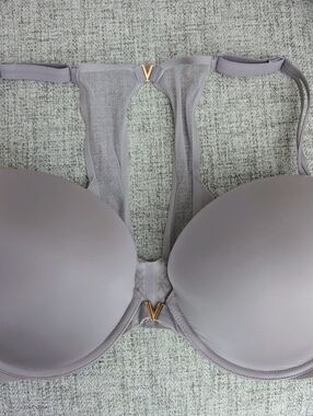 Victoria's Secret Racerback Pushup Bra - Lilac/Gray